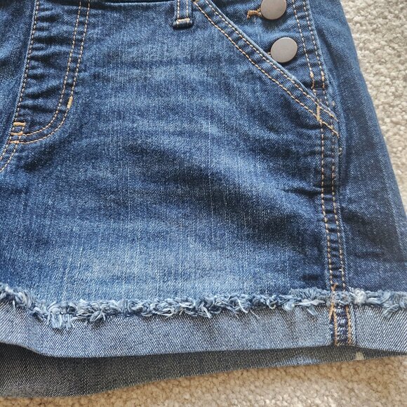 👖 No Boundaries Denim Overall Shorts – Juniors Size Small 3/5 - Picture 2 of 7